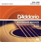 D'Addario EJ42 Resophonic Phosphor Bronze Acoustic Guitar Strings Front View